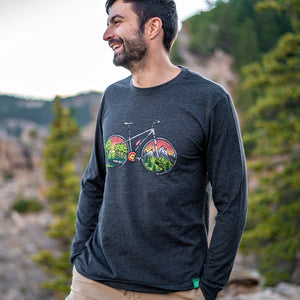 Mountain Ride Colorado Poly-Cotton Long Sleeve T-Shirt
