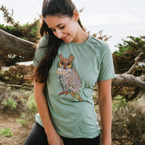 Boho Owl Womens Relaxed T-Shirt