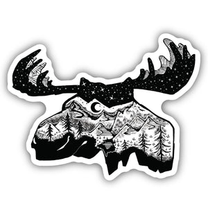 Frisco Colorado Moose Head Scene Sticker