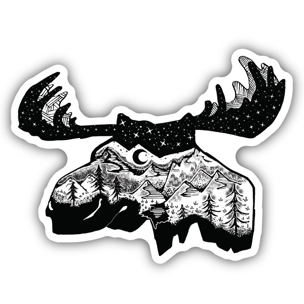 Frisco Colorado Moose Head Scene Sticker