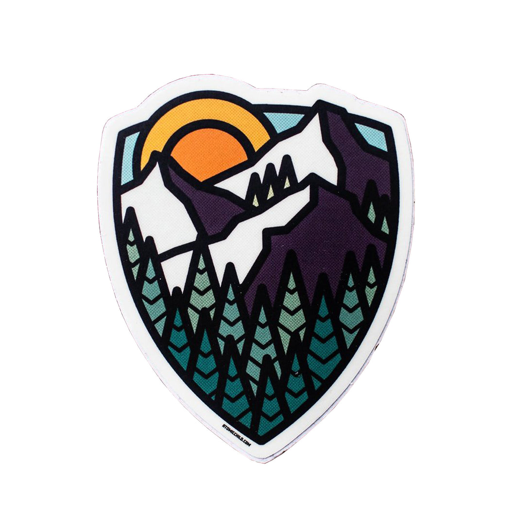 Mountain Shield Sticker