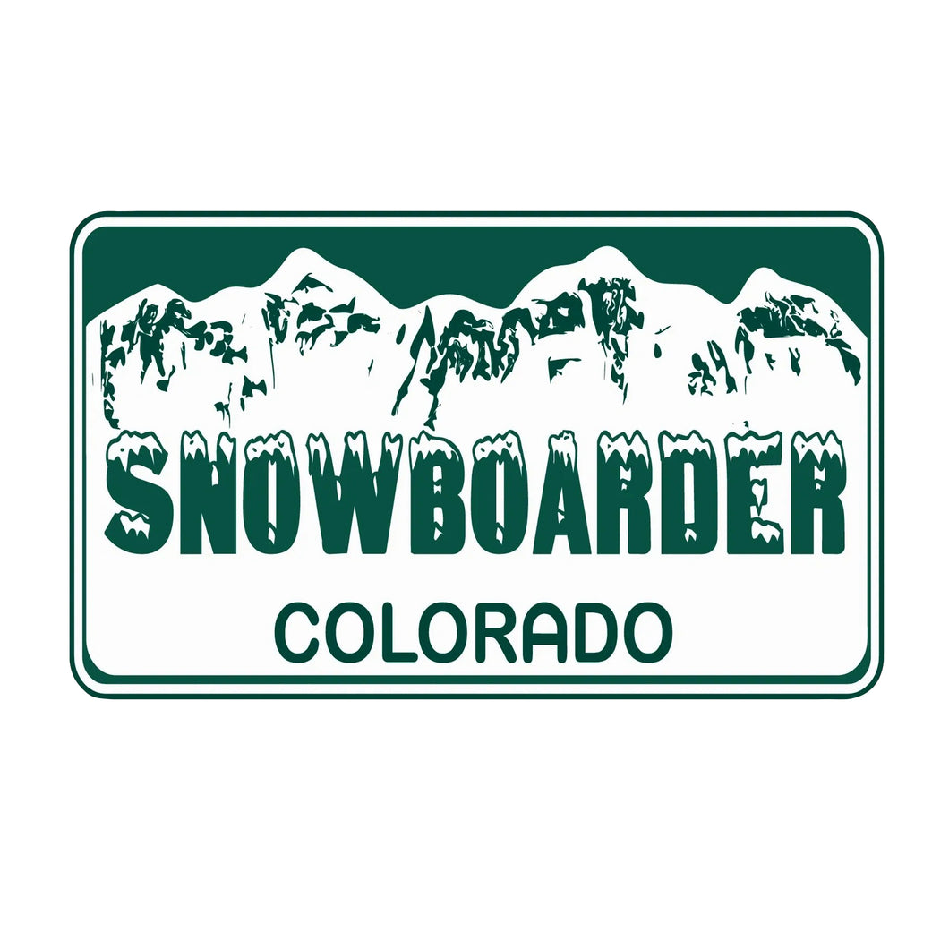 Snowboarder License Sticker