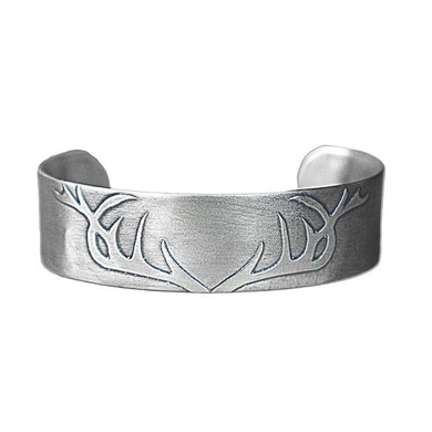 Antlers Cuff Matte Silver Bracelets